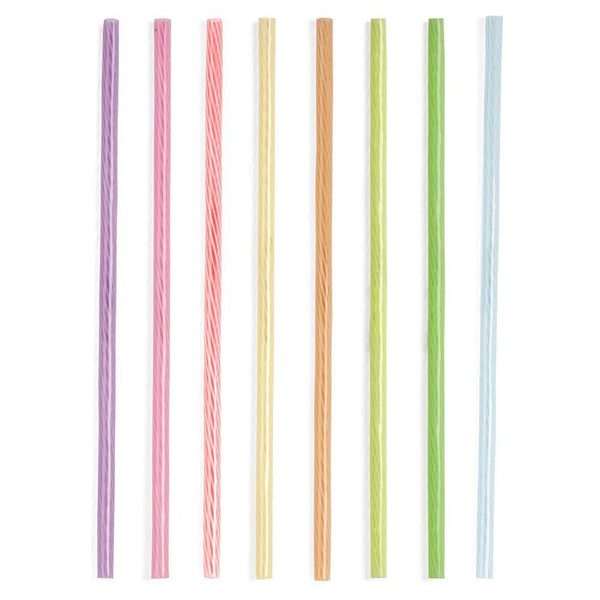 Kikkerland Reusable Rainbow Straws 24pk