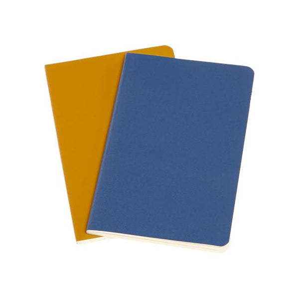 Moleskine Pocket Ruled Volant Notebooks 2pk Blue & Amber Yellow