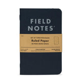 Field Notes Pitch Black Memo Books 3pk Ruled