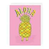 BadgeBomb Aloha Pineapple Greeting Card