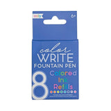 Ooly Color Write Fountain Pen Ink Cartridges 8 Colour Pack
