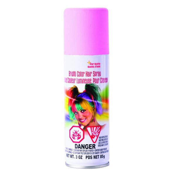 Rubies Bright Color Hairspray - Pastel Pink