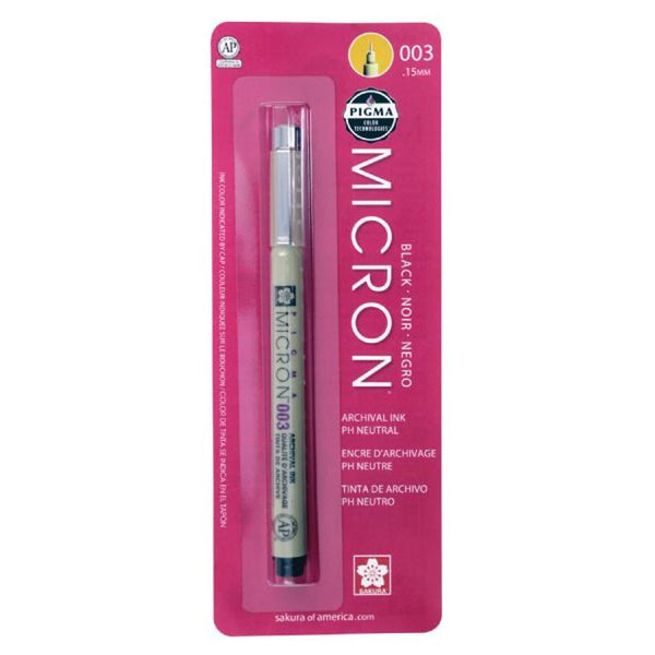 Midoco.ca: Sakura Pigma 003 Micron 0.15mm Pen Black