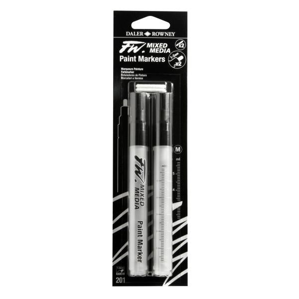 FW Refillable Paint Marker - 2pk Medium Barrels with 1-2mm Round Nibs