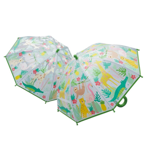 Floss & Rock Kids Colour-Change Umbrella - Jungle