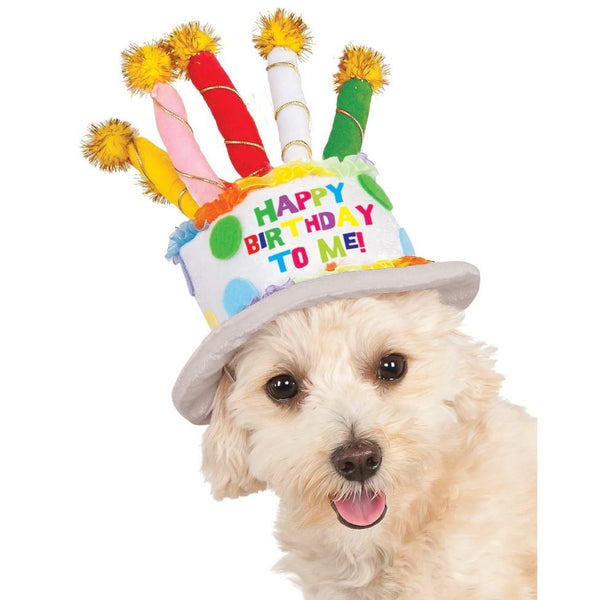Rubies Birthday Cake Hat Pet Costume - Medium/Large