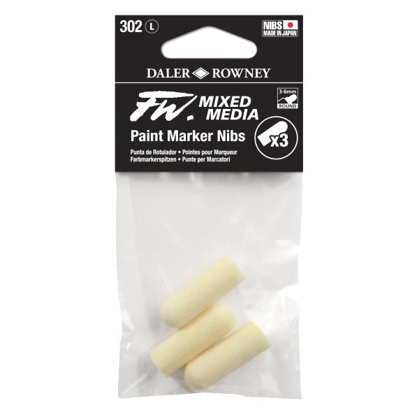 FW Refillable Paint Marker Nibs - 3pk 3-6mm Round Tip