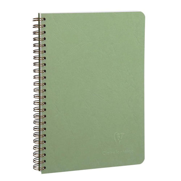 Clairefontaine Age-Bag A5 Coilbound Notebook, Ruled, Green