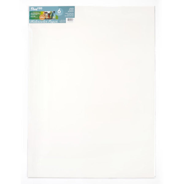 Fluid100 Hot Pressed Watercolour Paper 6pk, 22"x30" 140lb