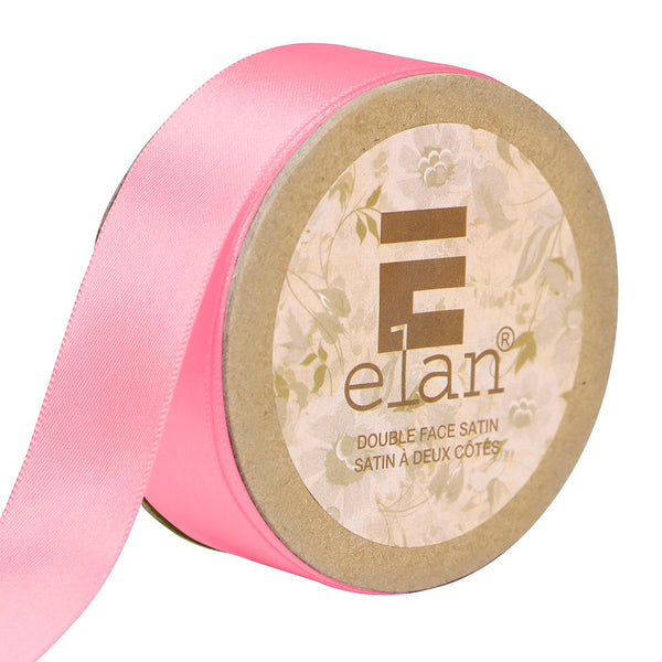 Elan Double Face Satin Ribbon 25mm x 5m - Pink