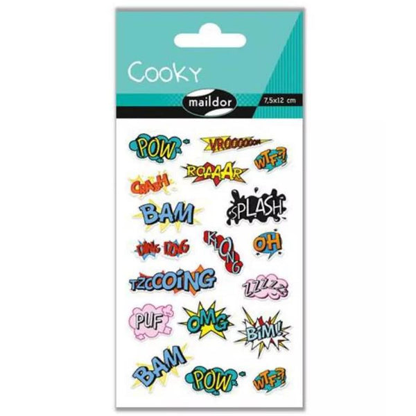 Maildor Cooky Stickers - Onomatopoeia Comic Exclamations