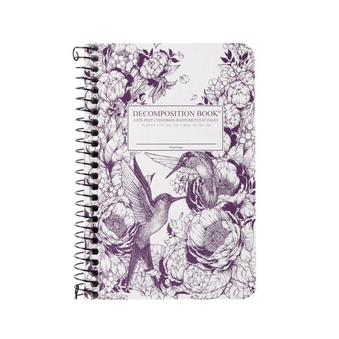 Decomposition Pocket Notebook, Coilbound - Hummingbirds