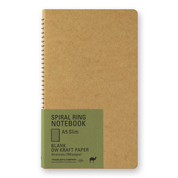 Traveler's Company A5 Slim Spiral Notebook - Kraft