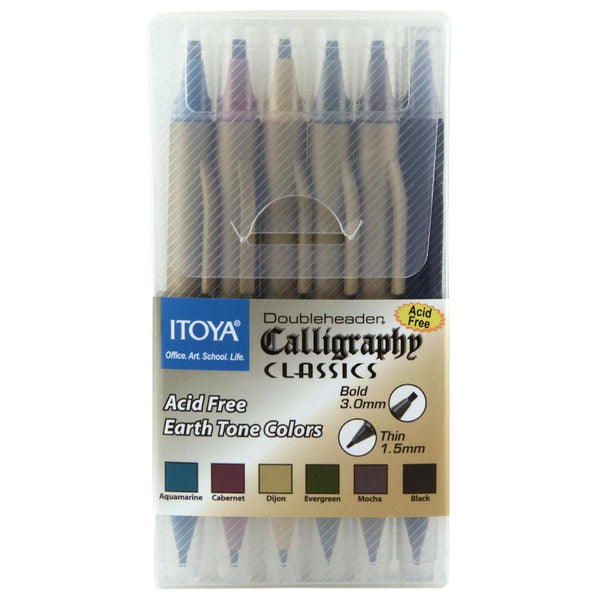 Itoya Calligraphy Double-Ended Markers 6pk Classics