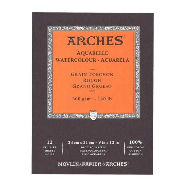 Arches Rough Pressed Watercolour Pad 9x12"