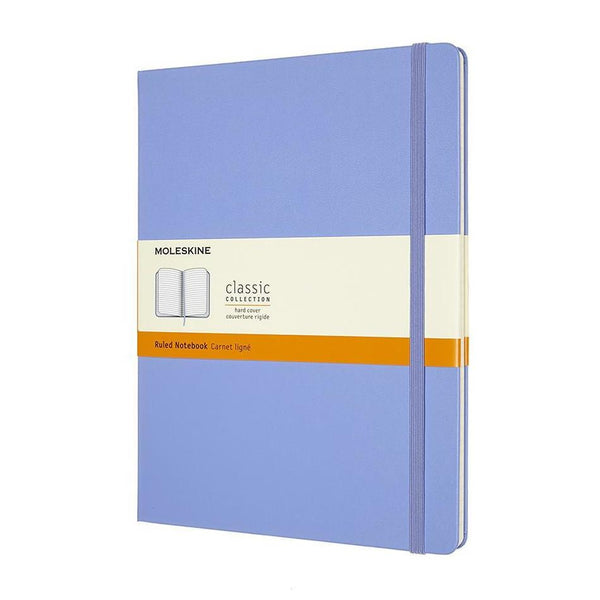 Moleskine XL Ruled Hardcover Notebook - Hydrangea Blue