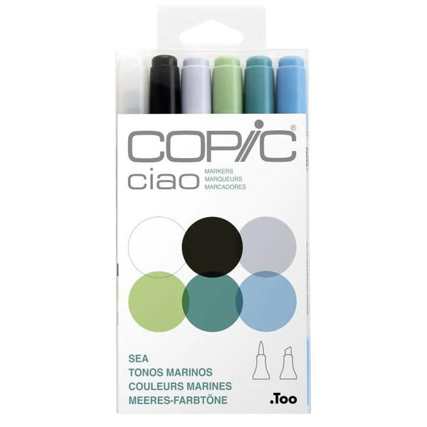 Copic Ciao Marker Set Sea Tones 6pk