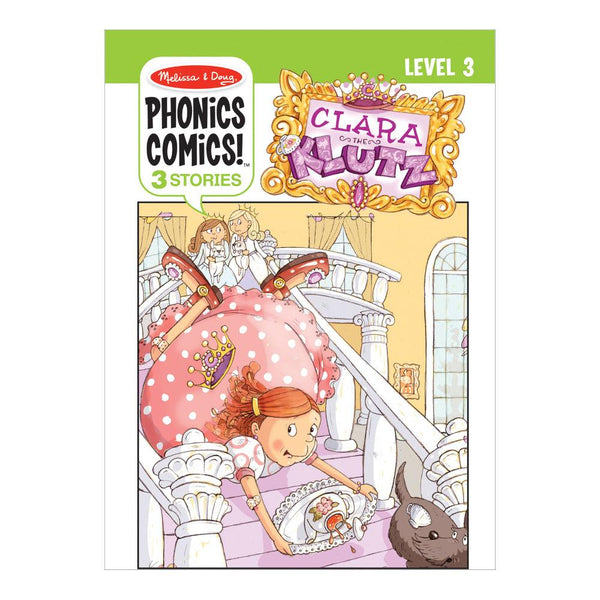 Melissa & Doug Phonics Comics! Clare the Klutz, Level 3, Age 4+