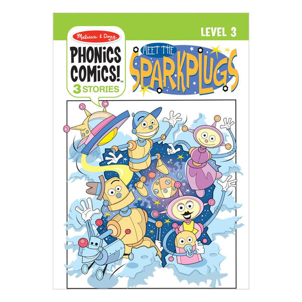 Melissa & Doug Phonics Comics! Level 3: Meet the Sparkplugs