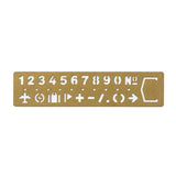 Traveler's Company Brass Numbers Bookmark Stencil