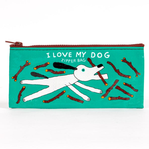 Blue Q Recycled Pencil Case - I Love My Dog