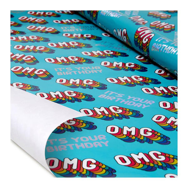 Legami Gift Wrap Roll - OMG It's Your Birthday