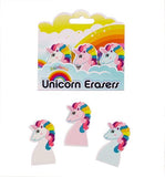 Streamline Unicorn Erasers - 3pk