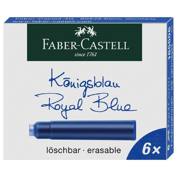 Faber-Castell Standard Ink Cartridges 6pk Royal Blue