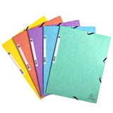 Clairefontaine Exacompta A4 Folder w/ Elastic Closure, Aquarel Colours