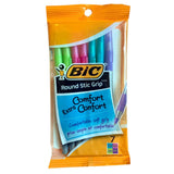 Bic Round Stic Grip Ballpoint Pens 7-pack