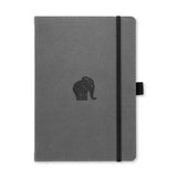 Dingbats Wildlife Grey Elephant Vegan Notebook A5+ Dotgrid
