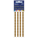 Crystal Stickers Glitter Domes - Gold