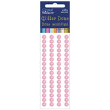 Crystal Stickers Glitter Domes - Pink