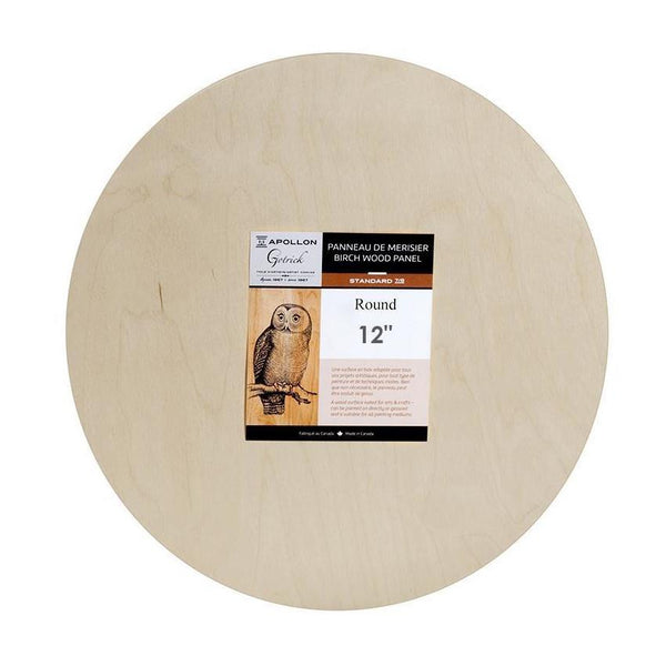 Apollon Gotrick Round Birch Wood Panel 12"