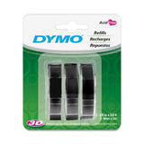 Dymo Embossing Labelling Tape - Black 3pk
