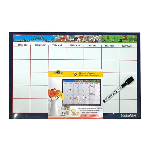 MotherWord Magnetic Dry Erase Undated Calendar