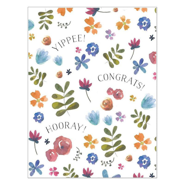 Halfpenny Postage Greeting Card, Floral Congratulations