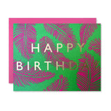 Birthday Greeting Card, Pink Palms