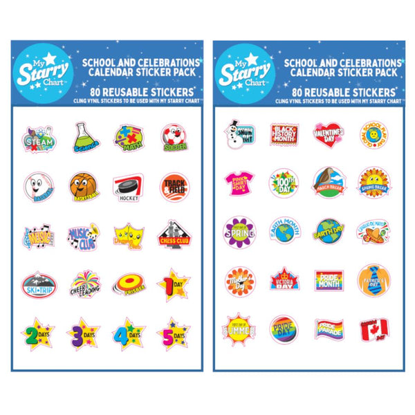 My Starry Chart Stickers - School Calendar & Celebrations