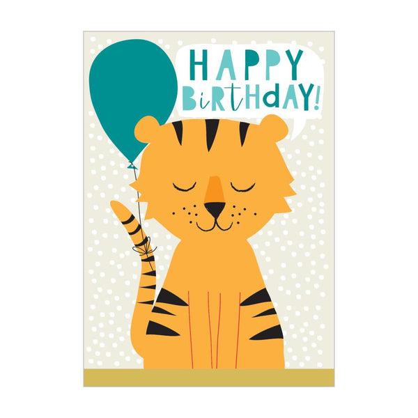 Birthday Greeting Card, Happy Birthday Tiger