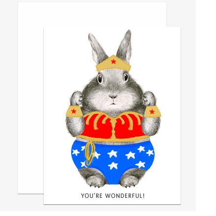 Dear Hancock Greeting Card, Wonder Bunny