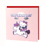 Greeting Card, You're So Fly Hello Kitty