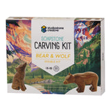Studiostone Creative Soapstone Carving Kit - Bear & Wolf