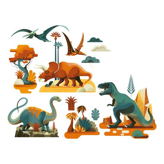 Djeco Window Stickers - Dinosaurs