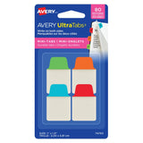 Avery Ultra Mini Tabs 1" x 1.5" Primary Colours 80pk
