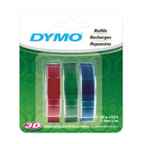 Dymo Embossing Labelling Tape, Variety 3-pack