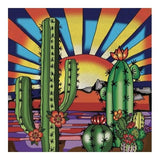 Jacarou Cactus Sun Diamond Painting Kit 11"x11"