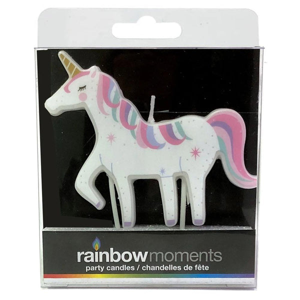Rainbow Moments Paraffin Shape Candle - Unicorn