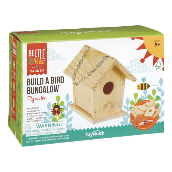Toysmith Paint 'N Build A Bird Bungalow Birdhouse Kit