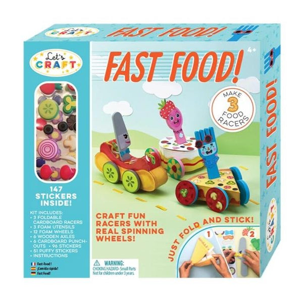 Bright Stripes Let's Craft Fast Food Racers Kit